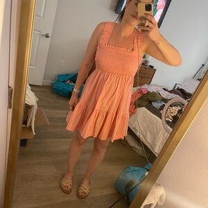 Abercrombie Smocked Pink Mini Dress